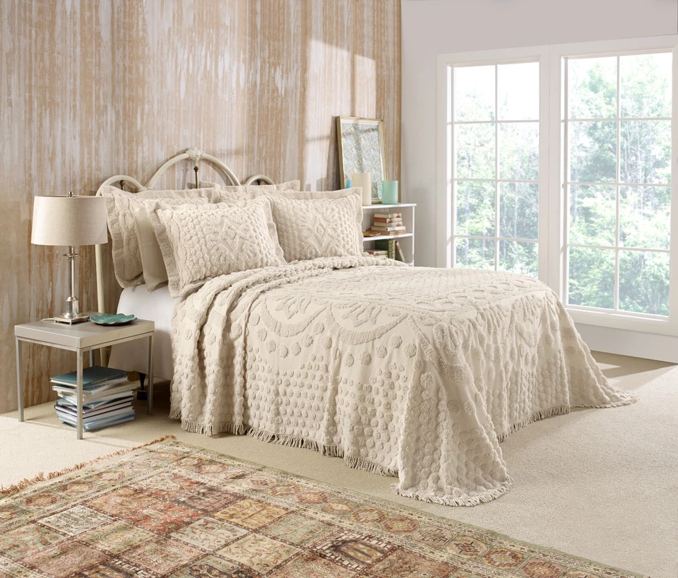 Colcha de chenilla acolchada Kingston 100 % algodón Foto 1 de 1
