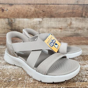 Skechers Slip-ins HandsFree Go-Walk Flex Women Sz 5 Taupe Glimmer Comfort Sandal - Picture 1 of 10