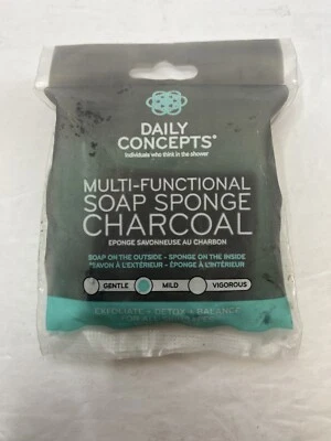 Daily Concepts Multi-Functional Mini Soap Sponge • Charcoal • 1.6 Oz - Image 1 of 2