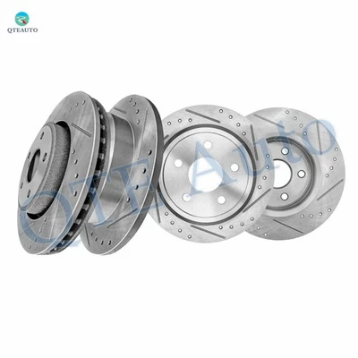 4 rotores de freno ranurados perforados delanteros 328 traseros 320 mm para Jeep Commander 2006-2010 Foto 1 de 4