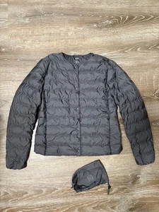 Uniqlo Ultra Light Down Compact Gray Jacket Women's Collarless Sz S Packable - Picture 1 of 10