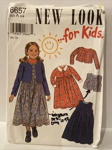 Simplicity #6657 ~ Pattern Jumper Dress Jacket Vest ~ Girls 3 4 5 6 87 8 ~ FF UC - Picture 1 of 3