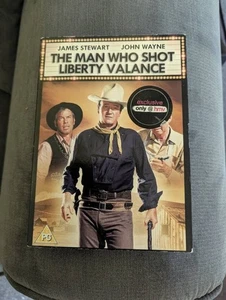 THE MAN WHO SHOT LIBERTY VALANCE DVD - JOHN WAYNE - JAMES STEWART - FREEPOST - Picture 1 of 1
