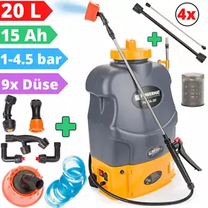 Akku Sprühgerät Rücken Drucksprüher 15 Ah Pumpsprüher Dünger Gartenspritze 20 L - Bild 1 von 13