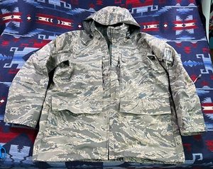 Digital Tiger Camo Waterproof Goretex Parka Sz L Jacket Rain Coat Military Navy - Picture 1 of 9