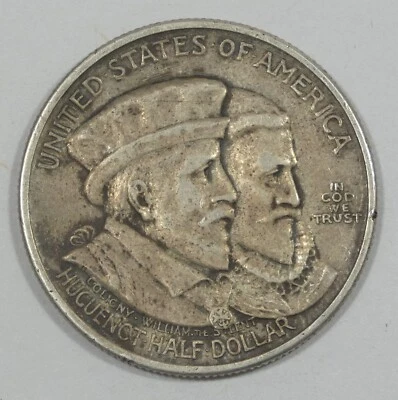1924 Huguenot-Walloon Tercentenary Commemorative Half Dollar EXTRA FINE - Image 1 of 4