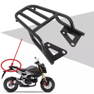 Luggage Rack Universal Motorcycle Rear Shelf Refitted Boxes Tail Fin Metal Black - Picture 1 of 8