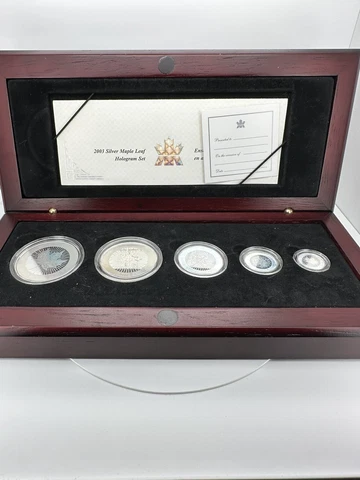 2003 Silver Maple Leaf Hologram Set Royal Canadian Mint (BOX Damage) Cover
