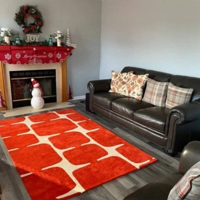 Honey - Orangish Red, Hand-Tufted Without Tariff & duty - Image 1 of 4