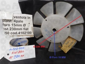 Ventola raffreddamento motore in PVC a 4 pale auto o veicoli industriali - Picture 1 of 2
