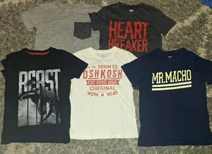 Boys 5 Pc Tee Lot Size 5 Euc Carters, Oshkosh, Old Navy  - Picture 1 of 4