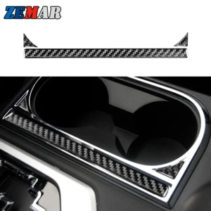 Tira de ajuste de cubierta de panel portavasos interior de fibra de carbono para Toyota Tundra 2014-2018 - Imagen 1 de 12