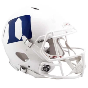 Casco de fútbol americano Duke Blue Devils blanco Riddell Speed tamaño completo auténtico - Imagen 1 de 4