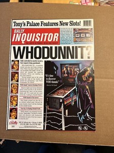 Original 1996 ad 11- 8” Pinball Whodunnit Bally ARCADE GAME FLYER