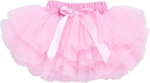 Girls Pink Tutu - Baby L Toddler Kids 1st Birthday Tutu - Picture 1 of 6