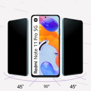 2/4PCS Privacy Screen Protector For Xiaomi Redmi Note 11 Pro 5G Anti-Spy Tempere - Photo 1 sur 15