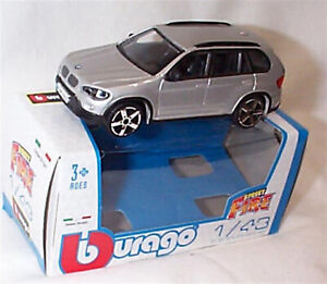 BMW X5 Silver- Burago 'Street Fire' Model Scale 1:43 new in Box