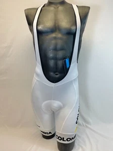 2015 Colombian Federation Mens Performance Bib Shorts in White by Suarez - Picture 1 of 5
