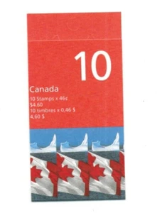 Canada - BK214a - Glued Flap - Flag - Picture 1 of 1