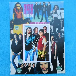 DEPECHE MODE BRAVO Autogrammkarte + Seite Sammler FAN - Bild 1 von 1