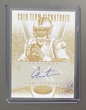 2015 Cam Newton Panini Certified Gold Team Signatures Auto 1/25