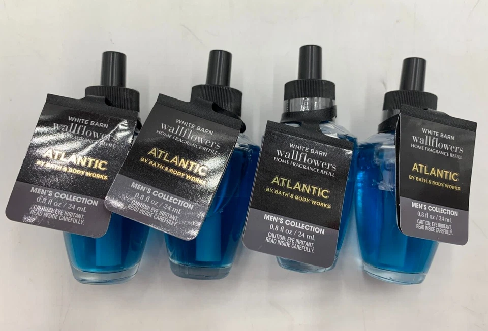 Bath & Body Works Mens Atlantic Wallflowers Fragrance Refill Bulbs S/4 #914F - Image 1 of 1