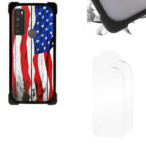 PC+TPU Case For TCL 30 XL 30XL 4G T701DL Phone Case Cover +Screen Protector Q