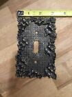 Vintage Ornate Metal  Light Switch Plate Cover Flowers Floral MCM