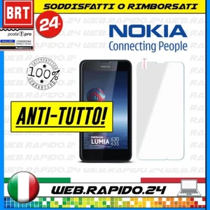 PELLICOLA PER NOKIA LUMIA 630 IN VETRO TEMPERATO ANTIGRAFFIO PROTEZIONE TOTALE!! - Foto 1 di 1