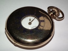 Lovely Condition, Antique c1900 14ct Gold/P Waltham Half Hunter Pocket Watch 