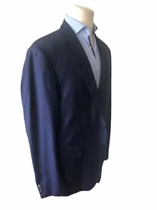 Peter Millar Herren Anzug blau Nadelstreifen zwei Knöpfe 100% Wolle - Größe 44 T - Bild 1 von 12