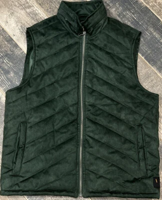 Chaleco Vertical Robert Comstock Para Hombre Cremallera Completa Capucha Poliéster Gamuza Forrado Talla S Foto 1 de 4