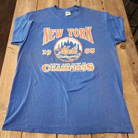 Trench New York Mets Vintage 1988 N.L. Eastern Division Champions T-Shirt Men XL Cover