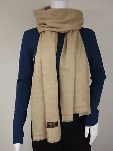 KASCHMIR CREME SCHAL Schal Halstuch handgefertigt natürliches Kaschmir - Bild 1 von 11