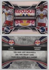 2014 Topps Chrome MLS One-Two Tim Cahill Thierry Henry #OT-CH