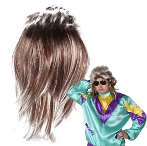 Vokuhila Assi Perücke - Accessoire zum Retro Kostüm 80er 90er Fasching - Bild 1 von 6