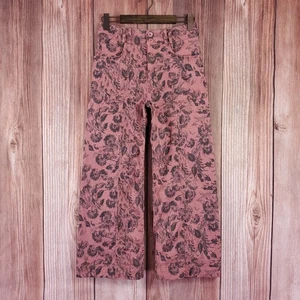 Anthropologie Pilcro Größe 27 Skipper genäht Blumenmuster hoher Bund kurz weites Bein Hose - Bild 1 von 15