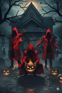 Halloveen Red Coat steampunk Red frock coat Halloveen gothic pirate costume - Picture 1 of 6
