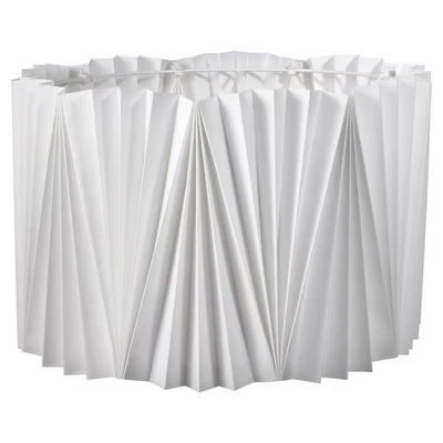IKEA KUNGSHULT Lamp Shade Large 17", Pleated White NEW - Image 1 of 4
