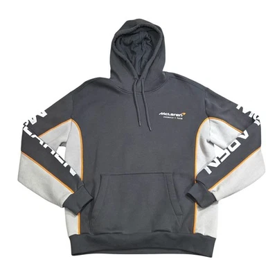 Sudadera con capucha McLaren Formula 1 Team para hombre gris medio deletrear Hollister Racing Foto 1 de 4