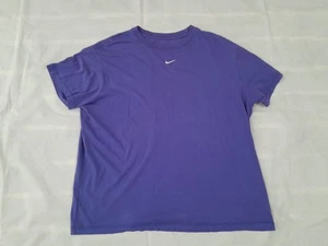 Nike T Shirt Purple Centre Swoosh Ladies Large Oversize Fit - Picture 1 of 6