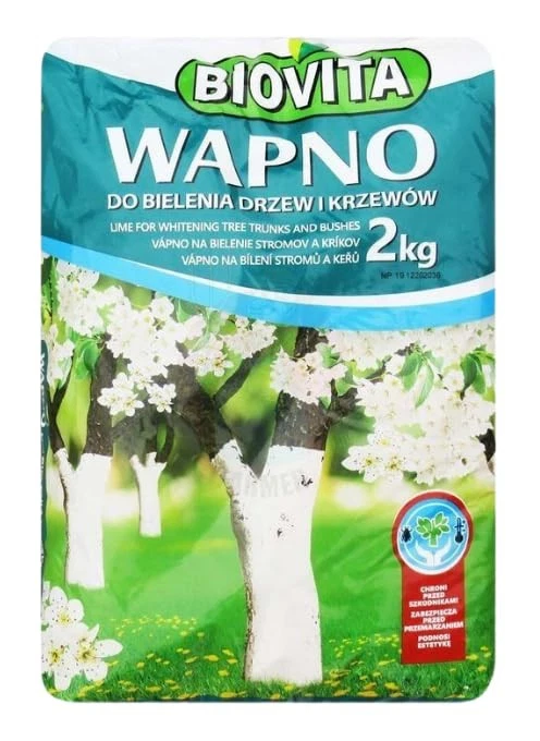BIOVITA 2kg Weißanstrich für Obstbäume und Pflanzenpflege