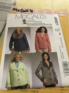 McCalls Pattern 5821 Jacket Loose Fitting Factory Fold Size (8-10-12-14-16)5821 - Picture 1 of 2