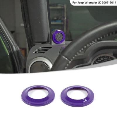 Tablero de instrumentos púrpura pilar A altavoz bocina cubierta embellecedor para Jeep Wrangler JK 2007-2014 Foto 1 de 4