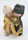 Antique Original Rose O'Neill Bisque Kewpie Doll Bride & Groom 2.5" Figurine