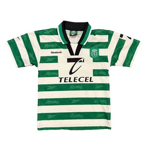 1999-00 Reebok Sporting CP Home Kit White Green Soccer Jersey Youth Boy's - Bild 1 von 8
