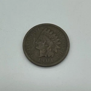 Centavo de centavo Indian Head 1901 cobre 1C c - Imagen 1 de 4