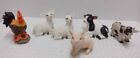 6 pc set of Farm Animals Dollhouse Miniature Resin Diorama