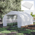 Walk In Greenhouse Cover Replacement PE Cover 4.5x3x2m - White