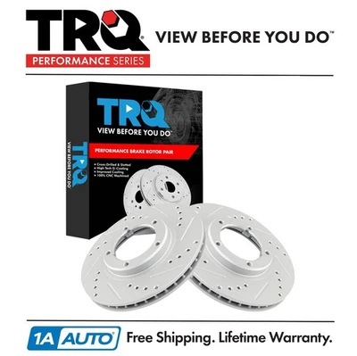 Juego de rotores de freno delanteros TRQ para Toyota Tacoma 1995-2004 Foto 1 de 4